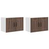 vidaXL Armario de Pared LUCCA 2 uds. Marr&oacute;n Roble Madera de Ingenier&iacute;a