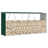 vidaXL Casetilla para leña acero galvanizado verde 330x84x152 cm