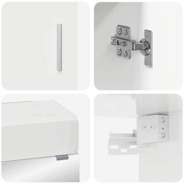 vidaXL Juego de muebles de ba&ntilde;o TULUM brillante Madera de ingenier&iacute;a