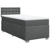 vidaXL Cama box spring con colch&oacute;n tela gris oscuro 100x200 cm