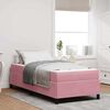 vidaXL Estructura de cama con colchón Rosa 100 x 200 cm tela