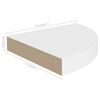 vidaXL Estantes flotantes de pared 4 uds MDF blanco 25x25x3,8 cm
