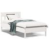 vidaXL Estructura de cama sin colch&oacute;n madera maciza blanca 90x190 cm