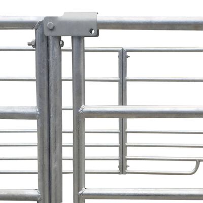 vidaXL Corral para ovejas de 4 paneles acero galvanizado 183x183x92 cm