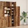 vidaXL Armario de almacenamiento 3 pcs Madera vieja 30 x 42,5 x 225 cm