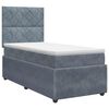 vidaXL Cama box spring con colch&oacute;n Gris oscuro 80 x 200 cm Terciopelo