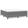 vidaXL Estructura de cama con somier de tela gris oscuro 160x200 cm