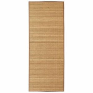 vidaXL Alfombra rectangular de bamb&uacute; marr&oacute;n 80 x 300 cm
