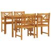 vidaXL Conjunto de Comedor de Jard&iacute;n 5 pcs Marr&oacute;n