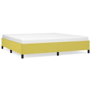 vidaXL Estructura de cama sin colch&oacute;n tela verde 200x200 cm