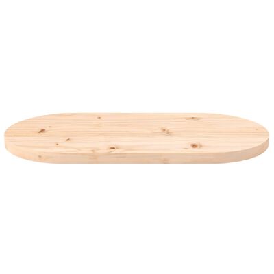 vidaXL Tablero de mesa ovalado madera maciza de pino 70x35x2,5 cm