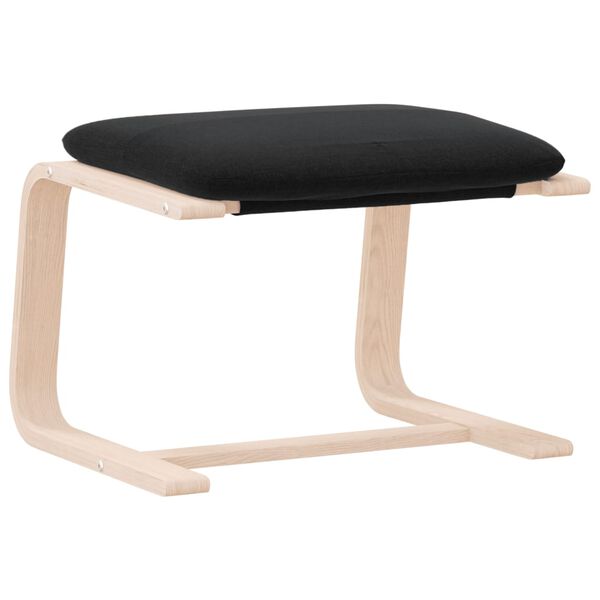 vidaXL Reposapi&eacute;s de tela negro 51x41x40 cm