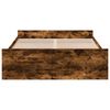 vidaXL Cama con cajones madera de ingenier&iacute;a roble ahumado 120x200 cm