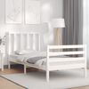vidaXL Estructura cama sin colch&oacute;n madera maciza pino blanca 100x200cm