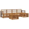 vidaXL Conjunto de sof&aacute;s de exterior 6 uds. Natural