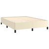 vidaXL Estructura de cama sin colch&oacute;n cuero sint&eacute;tico crema 140x200 cm