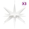 vidaXL L&aacute;mparas de Navidad LED plegables 3 unidades blanco 57 cm