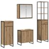 vidaXL Juego de muebles de ba&ntilde;o 4 uds. Roble artisan