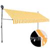 vidaXL Toldo manual retráctil con LED blanco y naranja 350 cm