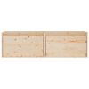 vidaXL Armarios de pared 2 uds madera maciza de pino 60x30x35 cm