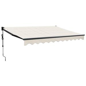 vidaXL Toldo retr&aacute;ctil Crema con Marco Antracita Poli&eacute;ster y metal