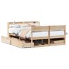 vidaXL Estructura de cama sin colch&oacute;n madera maciza de pino 120x190 cm