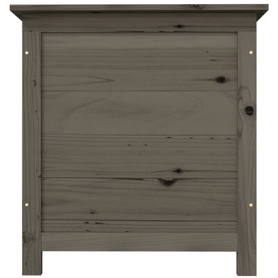 vidaXL Baúl para cojines madera de abeto gris antracita 50x50x56 cm