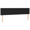 vidaXL Cabeceros cuero sint&eacute;tico negro 160x5x78/88 cm