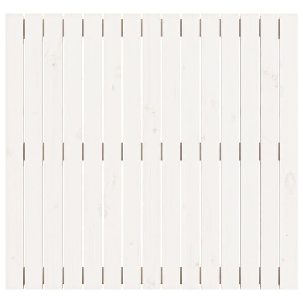 vidaXL Cabecero de cama pared madera maciza pino blanco 95,5x3x90 cm