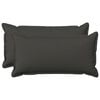 vidaXL Coj&iacute;n con almohada HOUTEN 2 uds. Gris oscuro Lino Sint&eacute;tico
