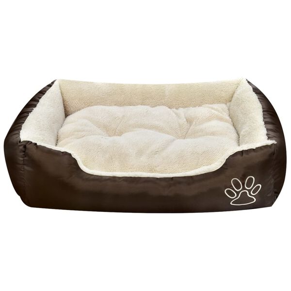 vidaXL Cama para perros marrón y beige XXL