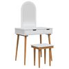 vidaXL Conjunto de Mesa de Tocador FAUSKE 3 pcs Blanco