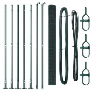 vidaXL Poste de Valla Verde