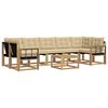 vidaXL Conjunto de sof&aacute;s de exterior 8 uds. y Beige