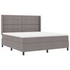 vidaXL Cama tipo Box Spring con colch&oacute;n Taup&eacute; 180 x 200 cm tela