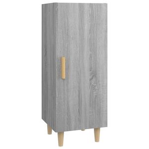 vidaXL Aparador de madera contrachapada gris Sonoma 34,5x34x90 cm