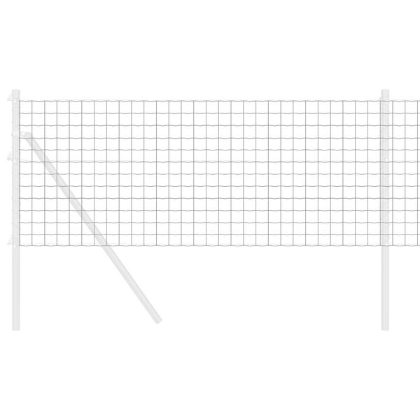 vidaXL Cerca Euro Gris 0.4 x 25 m Hierro recubierto de PVC