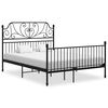 vidaXL Estructura de cama sin colch&oacute;n metal negro 160x200 cm