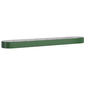 vidaXL Jardinera arriate acero galvanizado verde 544x100x36 cm
