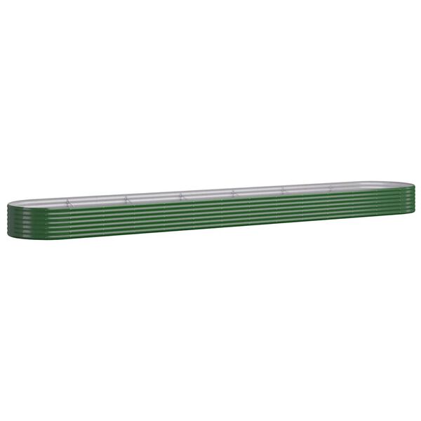 vidaXL Jardinera arriate acero galvanizado verde 544x100x36 cm