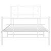 vidaXL Estructura cama sin colchón con estribo metal blanco 100x200 cm