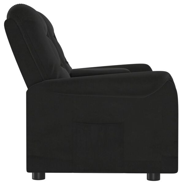 vidaXL Sillón de masaje reclinable 2 plazas con portavasos negro