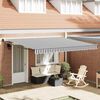 vidaXL Toldo retr&aacute;ctil aluminio y tela gris antracita y blanco 4x3 m