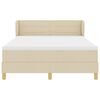 vidaXL Cama tipo Box Spring con colch&oacute;n Crema 140 x 190 cm tela