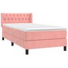 vidaXL Cama box spring con colch&oacute;n terciopelo rosa 90x200 cm