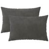 vidaXL Funda de almohada 2 pcs HEERLEN Gris oscuro 30 x 50 cm