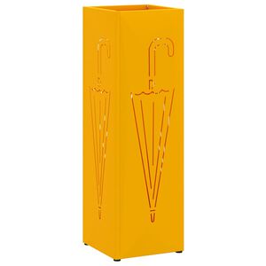 vidaXL Soporte para Paraguas de Lluvia Mostaza 15,5 x 15,5 x 49 cm
