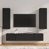 vidaXL Set de muebles para TV 4 piezas madera contrachapada negro