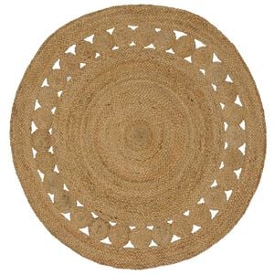 vidaXL Alfombras de &aacute;rea Natural &Oslash; 120 cm yute