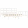 vidaXL Estructura de cama sin colch&oacute;n madera maciza blanca 200x200 cm